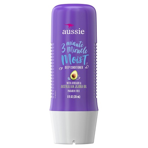 vand Mægtig Stige Aussie Paraben-free Miracle Moist 3 Minute Miracle With Avocado For Dry Hair  Repair - 8 Fl Oz : Target