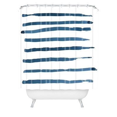 Elena Blanco Manual Pattern 2 Shower Curtain White - Deny Designs