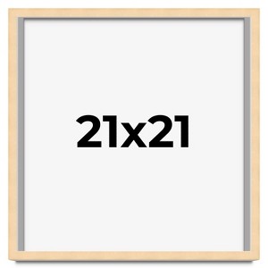 PosterPalooza | Square Classic Modern Yellow Picture Frame - UV Acrylic, Foam Board Backing, Hanging Hardware - 1 of 4