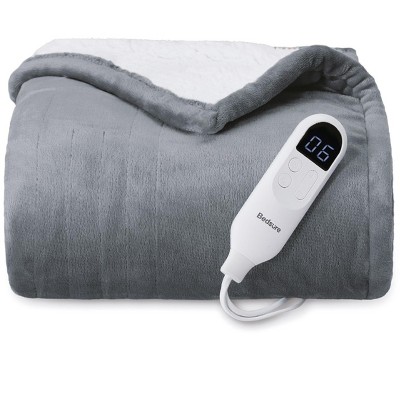 Bedsure | Electric Heated Blanket Soft & Washable Solid Flanne