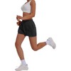 Pinspark Athletic Shorts for Women High Waisted Workout Short 2 in 1 Running Shorts Gym Shorts with Zipper Pockets Black S - 4 of 4