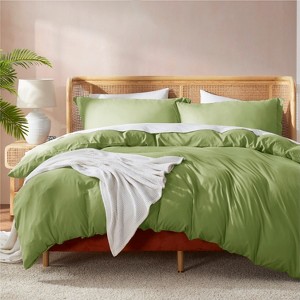 Nestl Soft Double Brushed Microfiber Duvet Cover Set with Button Closure - 1 of 4