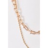 Slickblue Women's Layered Necklace Set, Gold Twisted Chain and U Link Chain Combo, Trendy Style, 15.5"&18" - 2 of 4