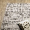 Nirvan Abstract Gridwork Indoor Area Rug Ivory/Gray - Captiv8e Designs - 4 of 4