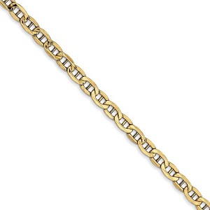 Black Bow Jewelry 3.2mm 14K Yellow Gold Hollow Anchor Chain Necklace - 1 of 4