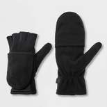 Men's Flip Top Fleece Gloves - All in Motion™ Black