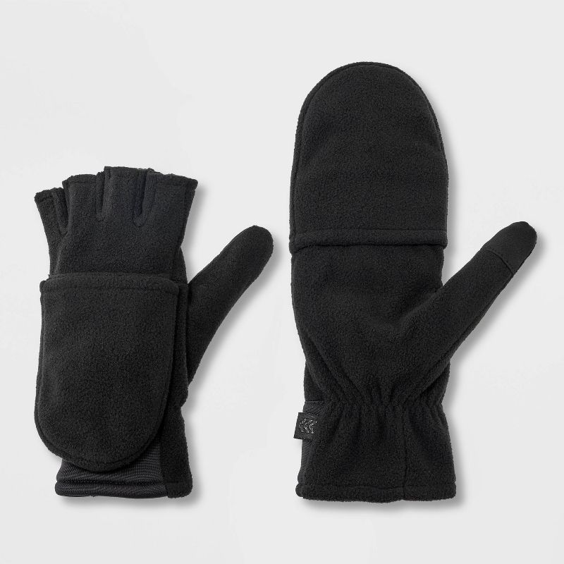 Men&#39;s Flip Top Fleece Gloves - All In Motion&#8482; Black, 1 of 5