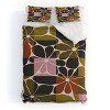 Deny Designs 3pc Full/Queen Parrott Paints Block Flowers Duvet Cover and Pillow Sham Set Beige: Woven Polyester, 300 Thread Count, Hidden Zipper - 2 of 4