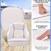 coucheta Premium Pontoon Boat Captain Seat, Waterproof Captain Bucket Seat with Curved Armrest, Thickened Sponge, Comfort Sailing Boatseat - 3 of 4
