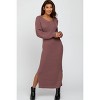 PinkBlush Mauve Side Slit Maternity Maxi Sweater Dress - 4 of 4