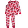 RuffleButts SoftSnooze Girls Holiday Ruffle Long Sleeve Pajama Set - 2 of 2