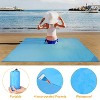 iMountek"Portable Beach Blanket 4.6’x6.6’ Waterproof Foldable Sandproof Mat for Camping, Picnic & Travel"Blue - 4 of 4