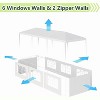 Angel Sar 10x30 FT Outdoor Party Tent Gazebo with 8 Removable Sidewalls, Large Wedding Canopy with Windows & Stakes for Garden Events - 4 of 4