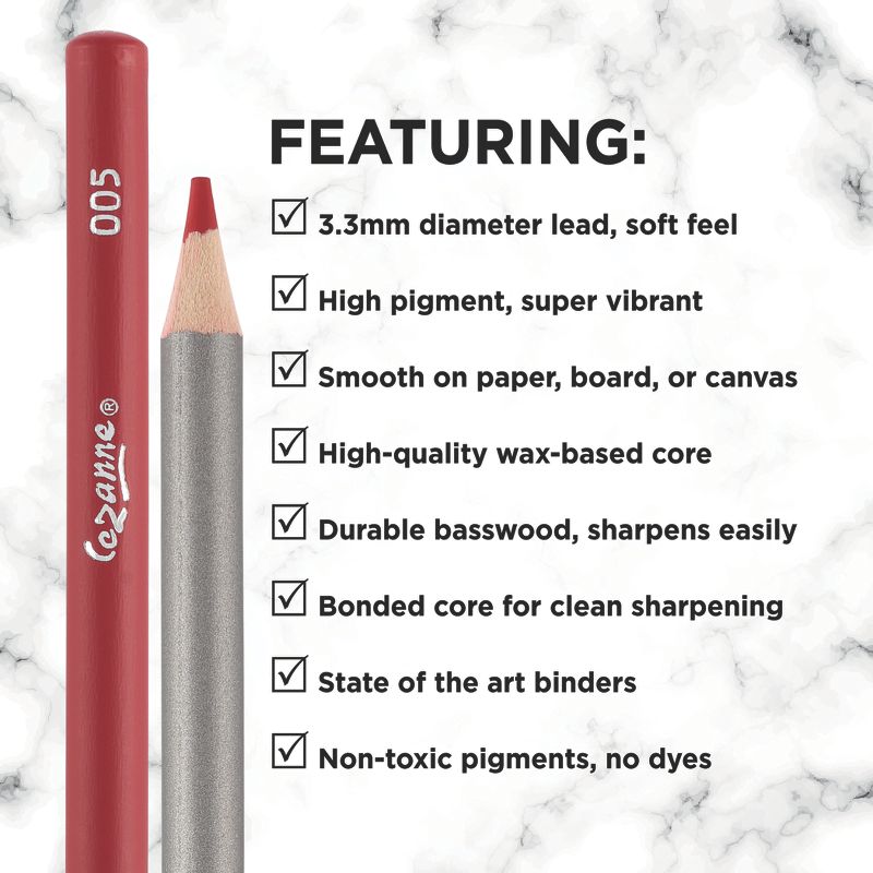 Creative Mark Cezanne Premium Colored Pencils - Highly-Pigmented Drawing Pencils - Coloring Pencils for Drawing, Blending, Coloring, and More -, 4 of 8