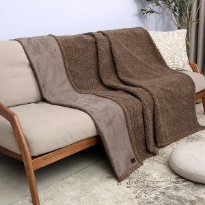 Kritter Planet Soft Luxury Teddy Bear Faux Fur Pet Blanket, Large Dog Blanket, Waterproof Leak Proof Couch Sofa Cover Furniture Protector - 1 of 4