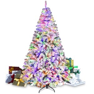6ft Pre-lit Artificial Christmas Tree with 250 Remote-Controlled Multi-Color LED Lights and 1000 Branch Tips - 1 of 4