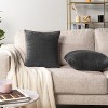 PAVILIA Set of 2 Throw Pillow Covers, Decorative Velvet Square Cushion Cases for Bed Sofa Couch Bedroom Living Room - 2 of 4