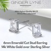 Emerald Cut Stud Earrings for Women 2 Ct  Sterling Silver Studs for her Ginger Lyne Collection - image 4 of 4