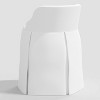 Quin Vanity Chair Twill White - Threshold™: Upholstered Cotton, No Assembly, Pine Frame, 250lb Capacity - 4 of 4