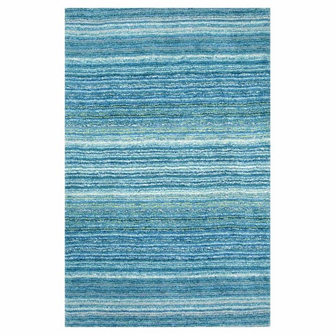 5'x8' Drey Ombre Shag Area Rug Blue - Nuloom: Modern High Pile ...