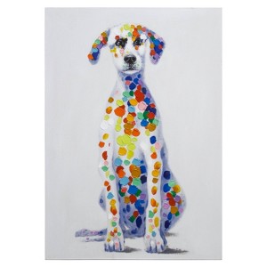 Sun Loving Doggy Unframed Wall Canvas - Yosemite Home Decor: Rainbow Dalmatian, Modern Style, Vertical Canvas Art - 1 of 4
