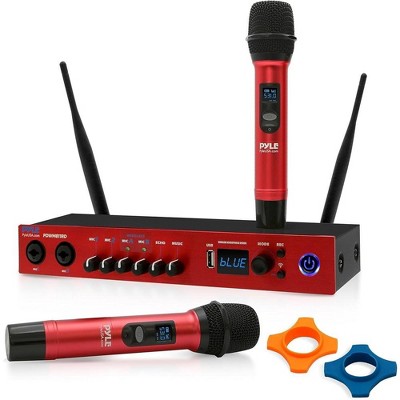 Pyle Portable Wireless Karaoke Microphone Mixer System