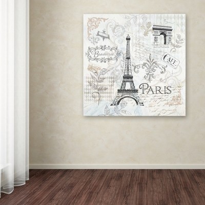 Fiona Stokes-Gilbert Paris 18" x 18" Unframed Canvas Art