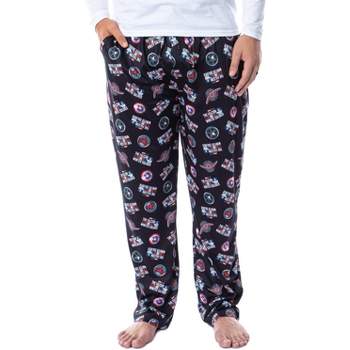 Marvel Mens' The Falcon and the Winter Soldier Tossed Print Pajama Pants Black
