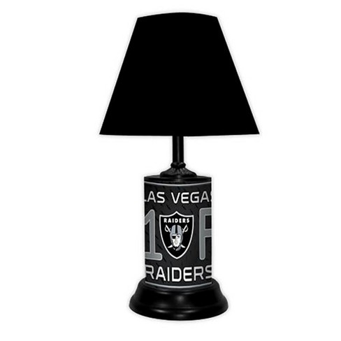 NFL 18-inch Desk/Table Lamp with Shade, #1 Fan with Team Logo, Las Vegas Raiders - image 1 of 3