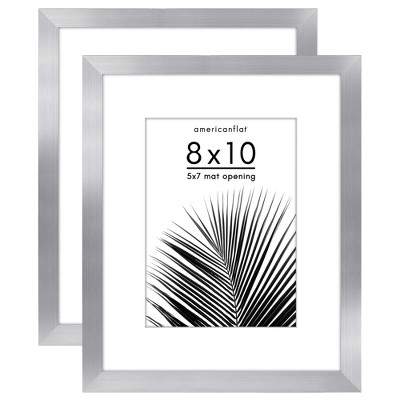 Americanflat 2 Pack of Picture Frames with Mat - Plexiglass Cover