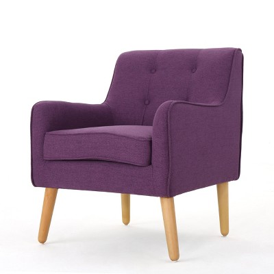 NicBex Accent Chair Modern Upholstered Button Tufted Sofa Chair Comfy Lazy Armchair with Wood Legs for Bedroom,Living Room