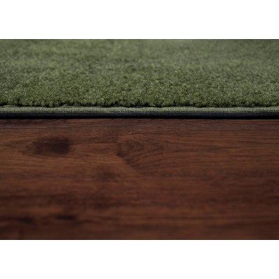 Deep Fern Nylon Washable 2-Piece Bathroom Rug Set with Latex Backing