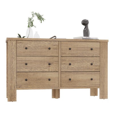 Multi-Purpose Chest of Drawers with 6 Metal Round Shape Handles for Storage