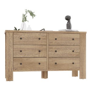 Multi-Purpose Chest of Drawers with 6 Metal Round Shape Handles for Storage - 1 of 4
