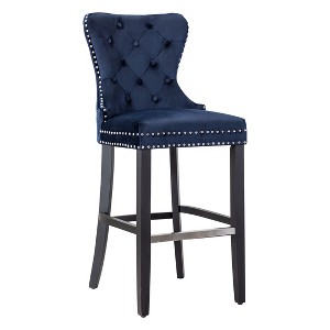 WestinTrends 29" Tufted Velvet Counter Stool - 1 of 4