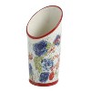 LunaLulinlk Woman Floral Medley 3-Compartment Ceramic Utensil Holder - 4 of 4