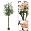 Faux Olive Tree , Fake Black Olive Tree with Pot, Indoor Tall Artificial Plants for Living Room Home Office Store Indoor Outdoor Decor - 4 of 4