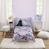 NoJo Disney Frozen Winter Cheer Lavender, Aqua, Green and White, Anna, Elsa and Olaf Toddler Blanket - 4 of 4