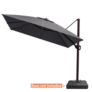 Pellebant 11 x 11ft Square Cantilever Umbrella Outdoor 360 Degree Rotation Offset Umbrella 6 Heights Adjustable Cantilever Patio Umbrella - 1 of 4