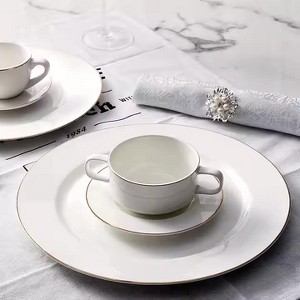 AOSTIRMOTOR Gold Rim Dinnerware Gold Luxury Bone Dinnerware - 1 of 1