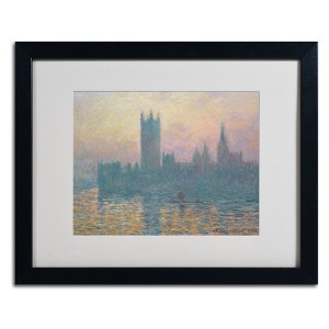 Trademark Fine Art-Claude Monet 'The Houses of Parliament' Matted Framed Art - 1 of 4