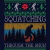 Junior's Design By Humans Christmas Retro Sasquatch Vintage Bigfoot Ugly Christmas Sweater By pahari T-Shirt - 2 of 3
