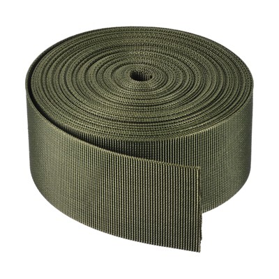 Unique Bargains Flexible Tight Weave Flat Nylon Webbing Strap for Luggage-rack Olive