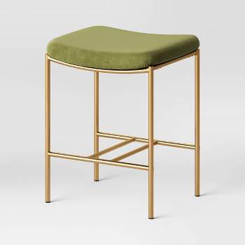 Orion Luxe Backless Counter Height Barstool with Brass Legs - Threshold™