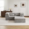 Whisen Modern Compression Loveseat, Convertible Floor Sofa Bed,DIY Boneless Modular Sectional Couch, No Assembly Required - 4 of 4