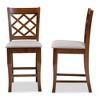 Set of 2 Aria Pub Chair Gray/Walnut - Baxton Studio - 3 of 4