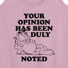 Women's - Garfield - Your Opinion Has Been Duly Noted Graphic Racerback Tank - 2 of 4