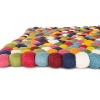 Unique Loom Felt Ball Collection Area Rug - Cloud - 2 of 4