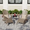 WestinTrends Highland 4-Piece Outdoor Patio HDPE Adirondack Chairs With Ottomans and Cup Holder Set - 2 of 4