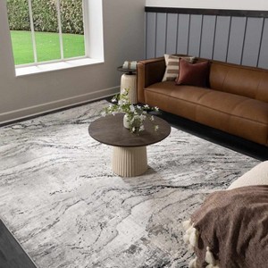 Hauteloom Littleport Luxury Fringed Faux Silk Rug - 1 of 4